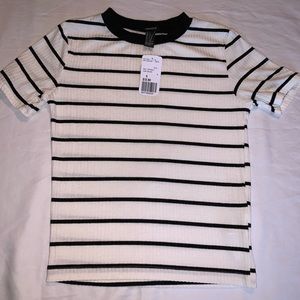 Forever 21 White Striped Shirt